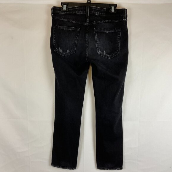 AMO Kate Jeans Mid-Rise Straight Leg 28 Muted Black Ink - Picture 6 of 11